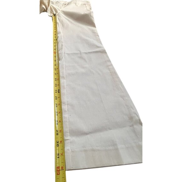 Liz Claiborne Axcess Ivory Straight Leg Pants Stretch Belt Loops Mid-Rise Size 6 - Picture 11 of 12